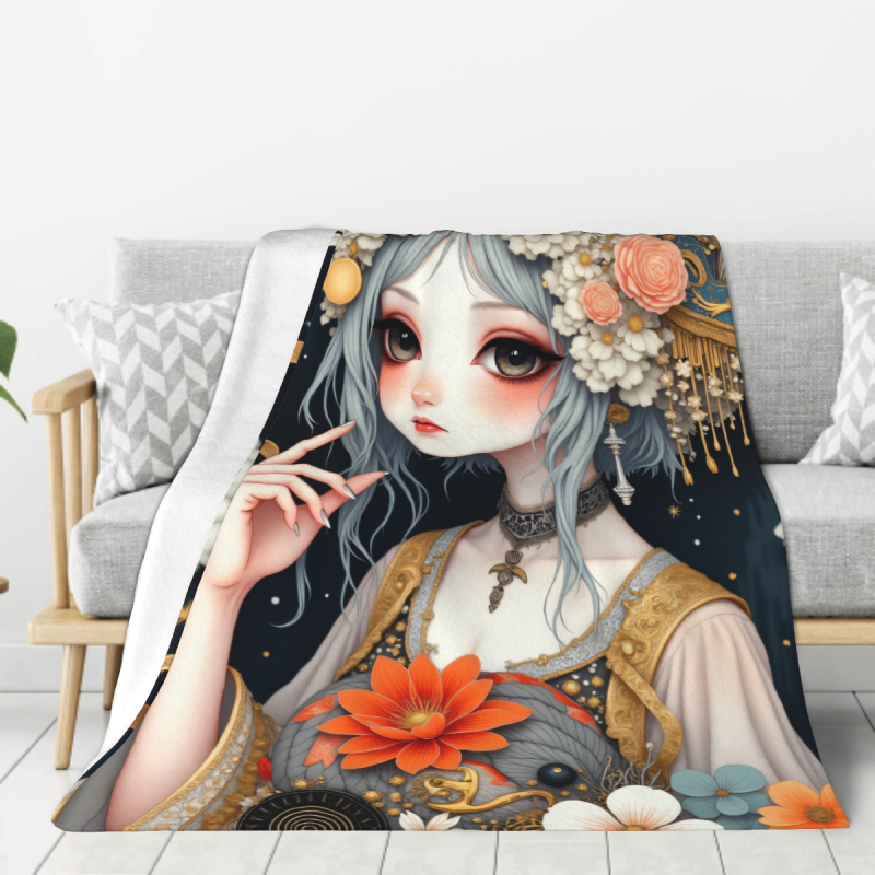 Coperta in Flanella Ragazza Sognante - Okomall