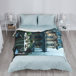 280g Vertikaler Flanell-Decke (mit kunstvollem Muster)