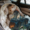 Coperta in flanella 280g (Stile orizzontale) - Motivo del tè della sera nel castello misterioso
