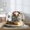 280g Flannel Fleece Blanket (Vertical Style) with Coffee Cup Pattern - A Charming Choice