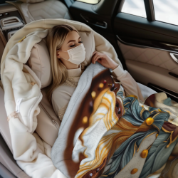 280g Flanell-Fleece-Decke (Hochformat) mit Kaffeetassen-Muster - Eine charmante Wahl