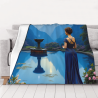 280g Flannel Fleece Blanket (Horizontal Style) with Full - width Single - side Printed Scenic Pattern