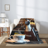 Couverture en flanelle verticale 280g : Motif pingouin, confortable et chaude