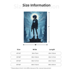 280g 플란넬 극세사 담요 (수직 스타일) SF 패턴 디자인