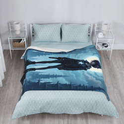 Coperta in法兰绒 polare 280 g (stile verticale) con motivo di fantascienza