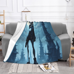 Coperta in Flanella Peluche 280g (Stile Orizzontale) con Stampa Sci-Fi