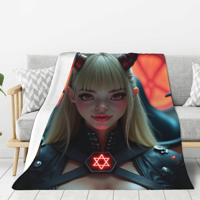 280g Flanell-Frottee-Decke (Hochformat) mit Muster