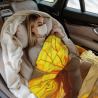 Couverture en flanelle polaire de 280 g (Horizontale) avec Motif de Fée Tournesol
