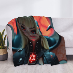 Sobra de anime de chica de franela - Cálida y acogedora