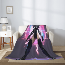 280g Vertical Flannel Blanket (with Sci-fi Pattern)