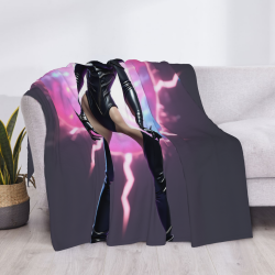 Manta de franela polar de 280g (horizontal) - Impresión单面de ciencia ficción en toda su anchura