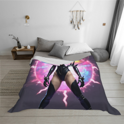 280g Flannel Fleece Blanket (Horizontal) - Full-width Single-sided Sci-fi Printing