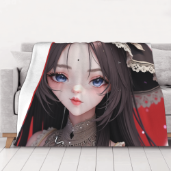 Couette en Flanelle 280g (Style Horizontal) avec Motif Anime Raffiné