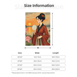 280g 플란넬 퍼지 담요 (수직 스타일) 패턴 디자인