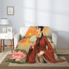 280g Flannel Fuzzy Blanket (Vertical Style) with Pattern