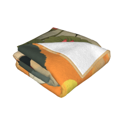 Coperta in Pile da 280g (Stile Orizzontale) Motivo Donna in Stile Antico