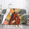 Coperta in Pile da 280g (Stile Orizzontale) Motivo Donna in Stile Antico
