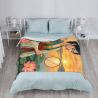 280g Flannel Fleece Blanket (Vertical Style) with Exquisite Ancient Style Pattern