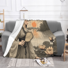 Coperta in flanella con paesaggio a inchiostro - Okomall