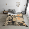 Coperta in flanella con paesaggio a inchiostro - Okomall
