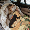 Coperta in flanella di 280 g (stile verticale) con motivo di donna antica - Una scelta confortevole e calda