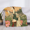 280 g Flanell-Fleece Decke (Horizontaler Stil) - Antiker Stil, Dame Muster
