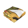 Drap en flanelle de 280g (style horizontal) Motif de femme d'ancien style admirant des lotus