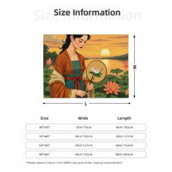280g 플란넬 담요 - 고전적인 부인 패턴