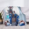 Coperta in flanella con pelliccia di 280g (stile orizzontale) - Un prodotto confortevole con motivo