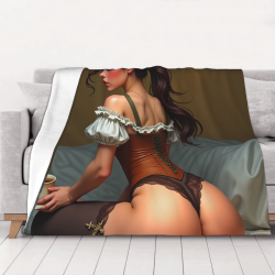 Coperta in flanella molle da 280g (stile orizzontale) con motivo - Prodotti per casa accoglienti