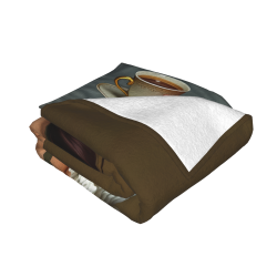 Coperta in flanella molle da 280g (stile orizzontale) con motivo - Prodotti per casa accoglienti