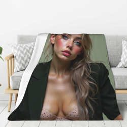 Manta de franela vertical de 280g: Estampado exquisito, cómoda y cálida