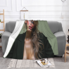 280g Flannel Fleece Blanket (Horizontal Style) with Pattern, Comfortable and Beautiful