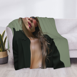 280g Flannel Fleece Blanket (Horizontal Style) with Pattern, Comfortable and Beautiful