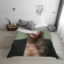 Couverture en flanelle de 280g (style horizontal) avec motif, confortable et belle