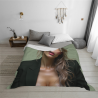 Couverture en flanelle de 280g (style horizontal) avec motif, confortable et belle