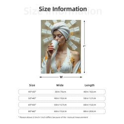 Coperta in flanella verticale 280g (con motivo raffinato)