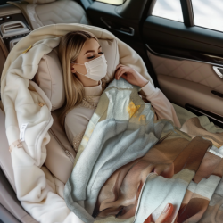 280g Vertical Flannel Blanket (with Exquisite Pattern)
