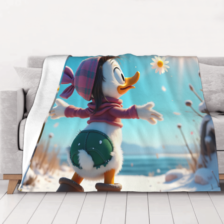 Couverture en flanelle de 280g - Motif Donald Duck