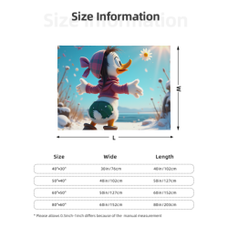 280g Flanell-Fleece Decke - Donald Duck Muster