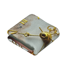 Couverture en flanelle 280g (style vertical) avec motif unique horloge et poisson