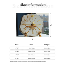 280g Flanell-Decke (Goldene Uhr auf Felsen)