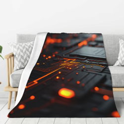 Manta de franela de 280g (estilo vertical) con diseño de ciencia ficción - Una excelente opción para la comodidad