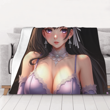 Coperta in flanella di pile 280g (stile orizzontale) con motivo