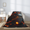 Couverture en flanelle 280g (style vertical) avec motif science-fiction - Un excellent choix pour le confort