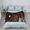 Couverture en flanelle 280g (style vertical) avec motif science-fiction - Un excellent choix pour le confort