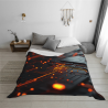 Couverture en flanelle de 280g (horizontale) avec motif technologique - Essentielle pour un foyer confortable