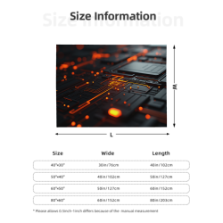 280g Fleece-Decke (horizontal) Technisches Schaltkreismuster - Essentiell für ein gemütliches Zuhause