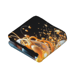 Couverture en flanelle de 280g (style vertical) avec motif exquis, confortable et pratique