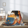 Coperta in flanella 280g (stile verticale) con motivo squisito, comoda e pratica